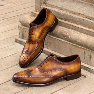 Unique Handcrafted Full Brogue Brown Oxford