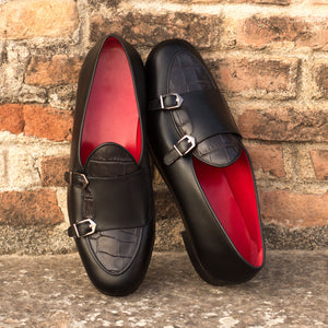 Unique Handcrafted Monk Slipper + red calf leather