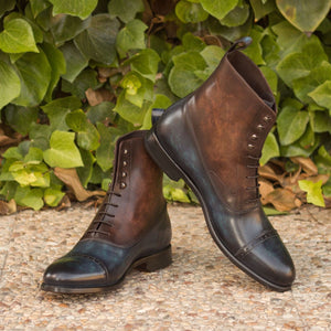 Unique Handcrafted Patina Luxury Balmoral Boot