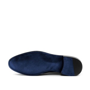 Unique Handcrafted Denim Crust Blue Patina Loafer