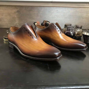 JAMIE - Unique Handcrafted Whole Brown Patina Oxford