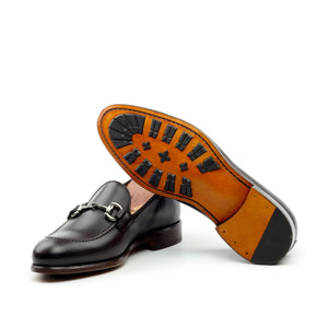 Unique Handcrafted Black Slip-on Loafer